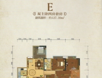 鑫龙湾E户型三室127平米